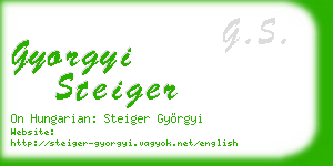 gyorgyi steiger business card
