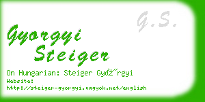 gyorgyi steiger business card